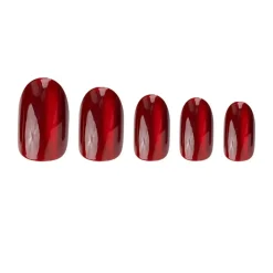 New Oval Cherry Kiss Cat Eye Nails Künstliche Nägel|Veganer Nagellack