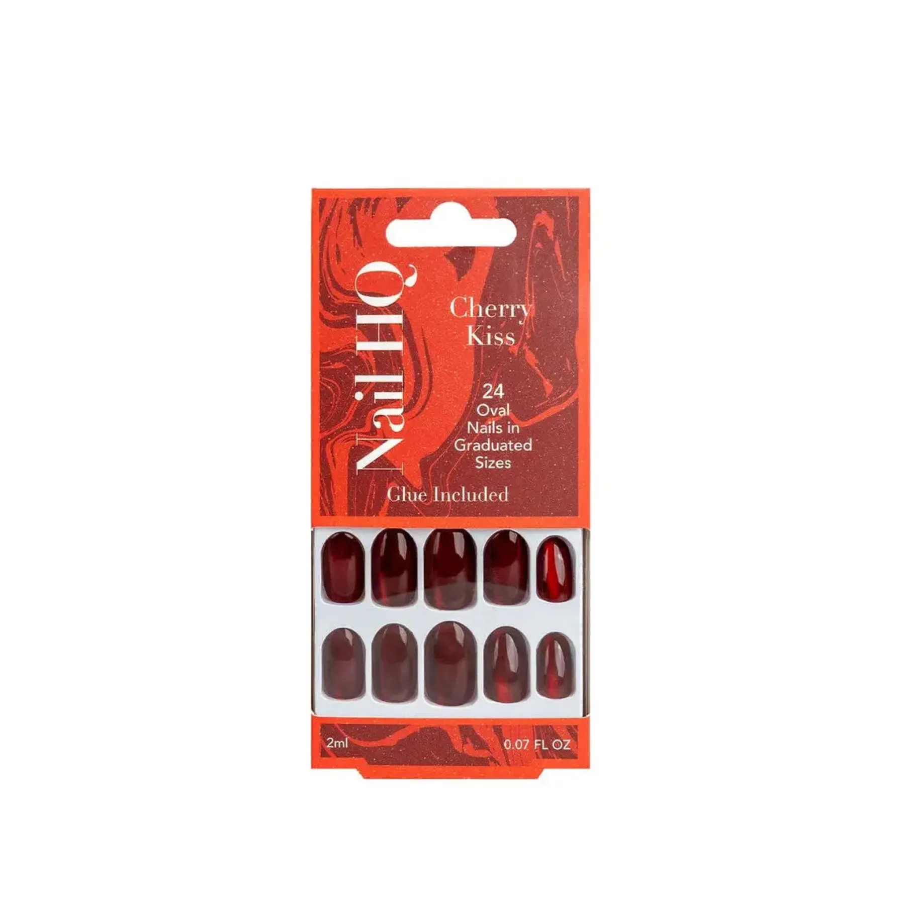 New Oval Cherry Kiss Cat Eye Nails Künstliche Nägel|Veganer Nagellack
