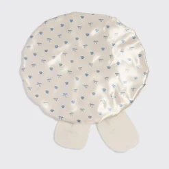Outlet Oversized Satin Bonnet Pearlized Cream & Coastal Blue Curly & Coily Accessories|Hair Growth