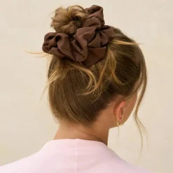 Sale Oversized Scrunchies Black & Chocolate Haargummis