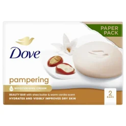 Pampering Shea Butter & Vanilla Beauty Bar 2-Pack Scent Layering Vanilla|Soap Bars