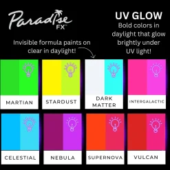 Hot Paradise FX 8 Color Magnetic Palette Neon UV Glow Schminke|Schminke