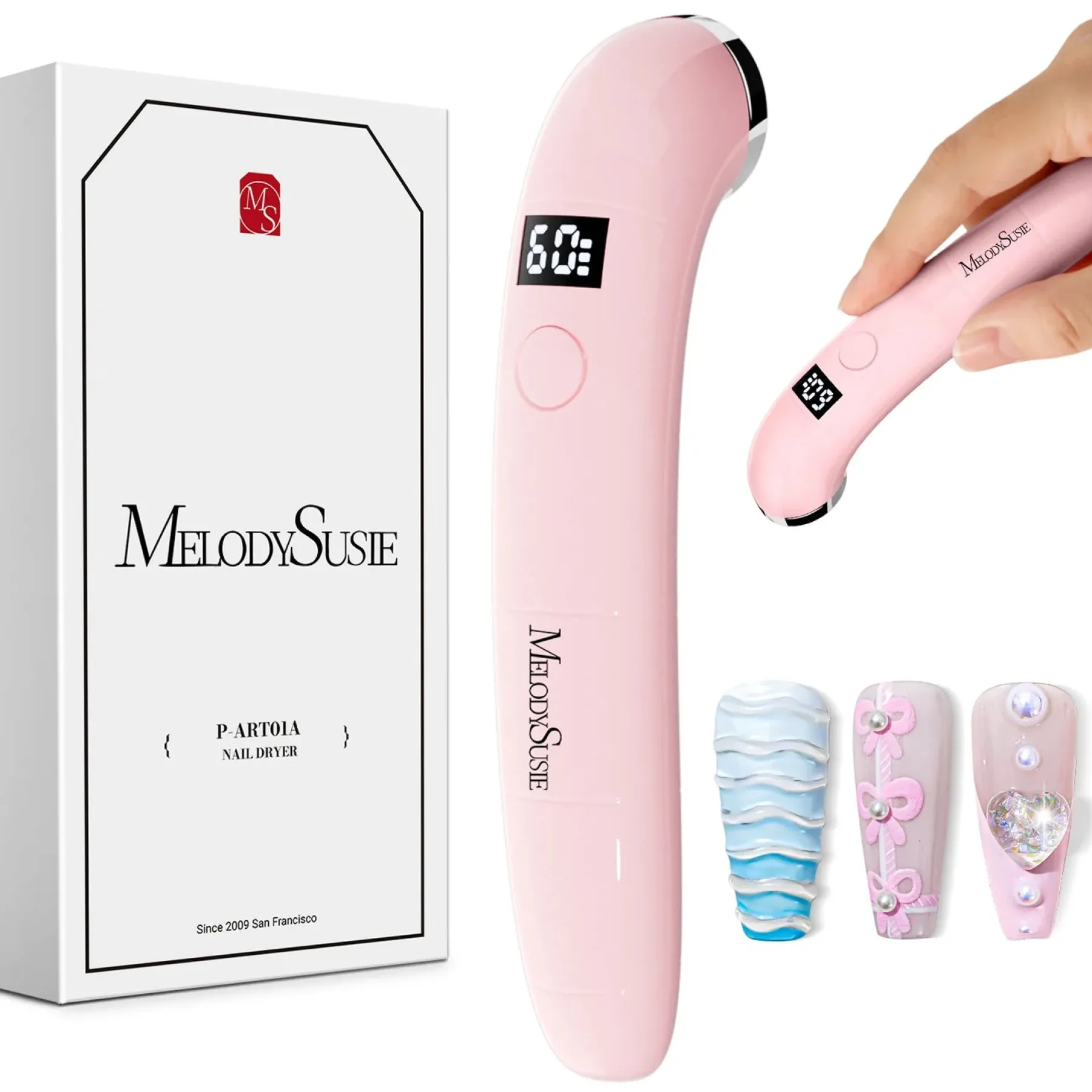 Hot P-ART01A Rechargeable LED/UV Nail Lamp Pink 5. Uv/Led Lampen|Uv Led Lampe
