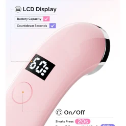 Hot P-ART01A Rechargeable LED/UV Nail Lamp Pink 5. Uv/Led Lampen|Uv Led Lampe
