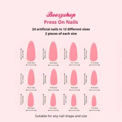 Clearance 24 pcs Press On Nails Glazed Donut Künstliche Nägel
