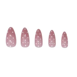 New 24 pcs Press On Nails Polka Dots Künstliche Nägel