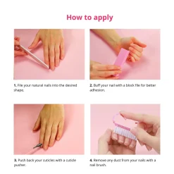 New 24 pcs Press On Nails Polka Dots Künstliche Nägel