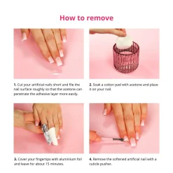 New 24 pcs Press On Nails Polka Dots Künstliche Nägel