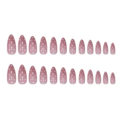 New 24 pcs Press On Nails Polka Dots Künstliche Nägel