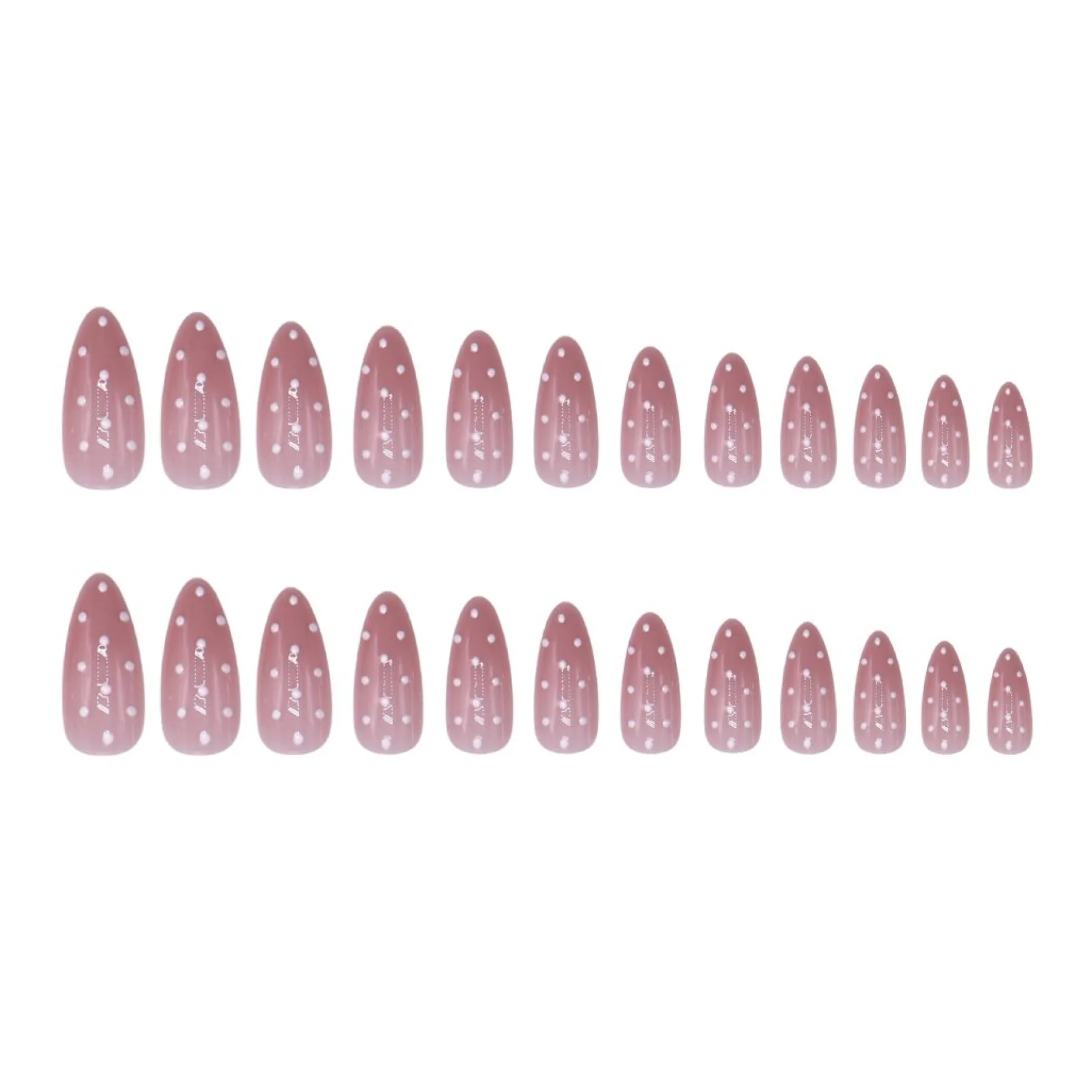 New 24 pcs Press On Nails Polka Dots Künstliche Nägel