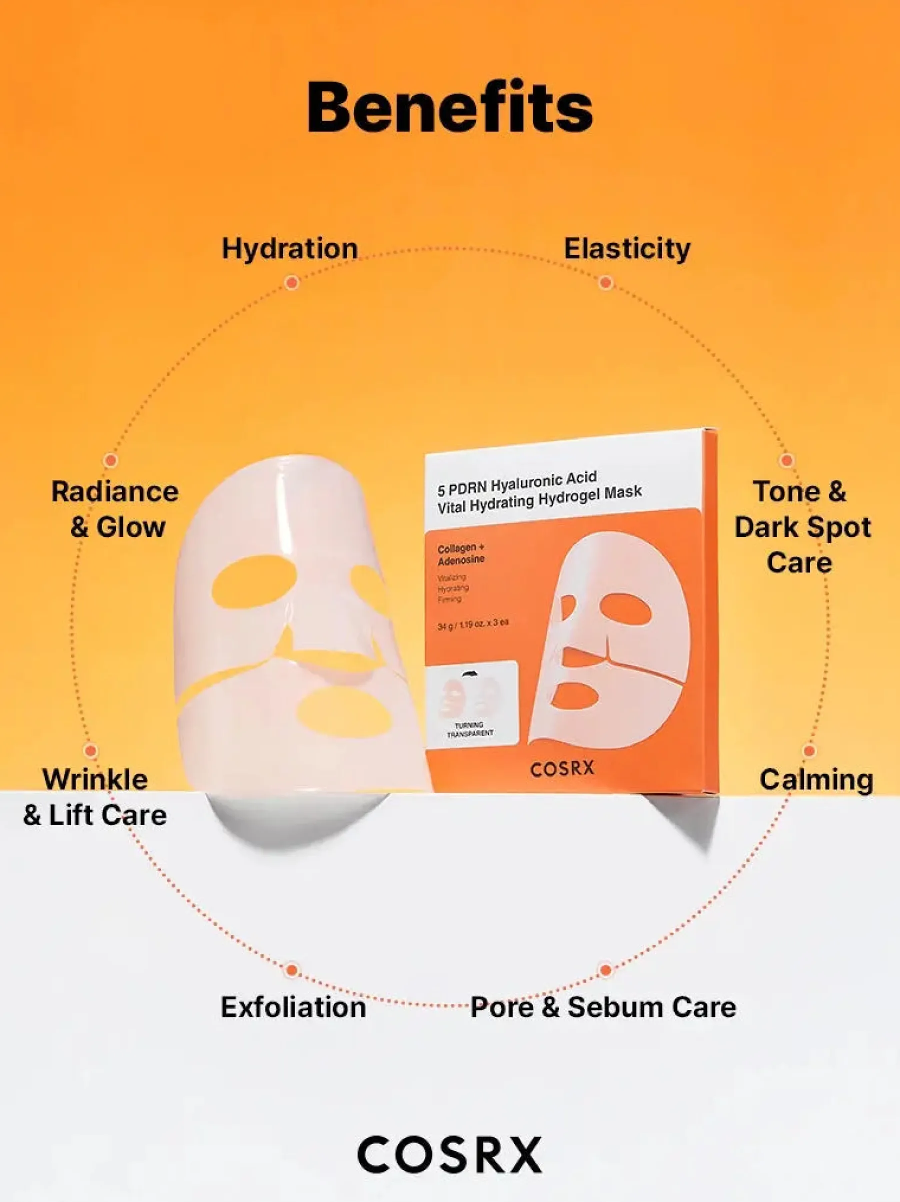 Outlet 5 PDRN Hyaluronic Acid Vital Hydrating Hydrogel Mask Hauptzutat|Vegan Pflege