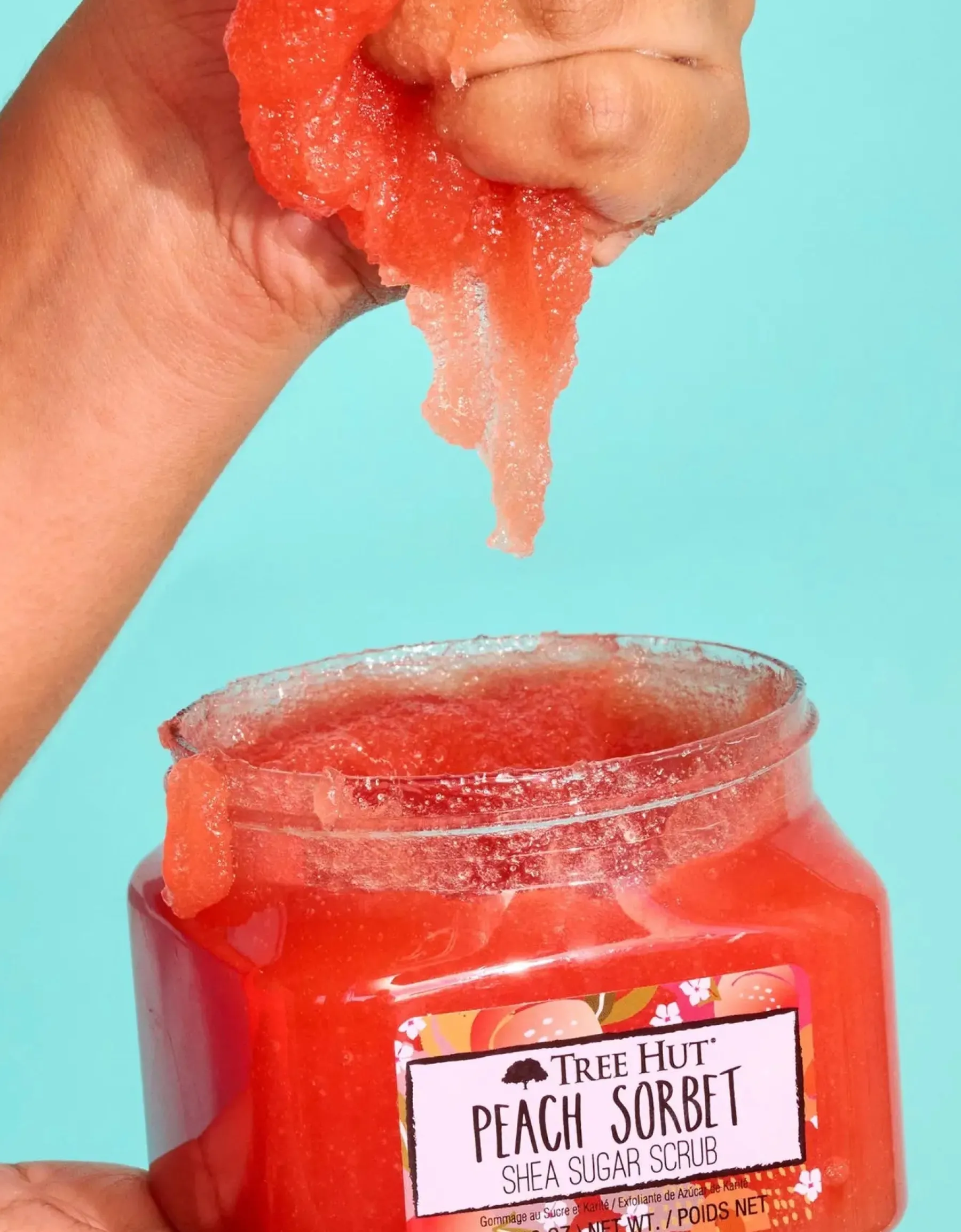 Online Peach Sorbet Shea Sugar Scrub Everything Shower|Körperpeelings