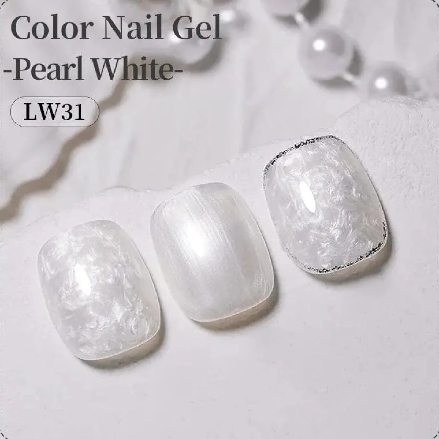 Clearance Pearl White Thread Gel Veganer Nagellack|5. Gellak