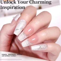 Clearance Pearl White Thread Gel Veganer Nagellack|5. Gellak