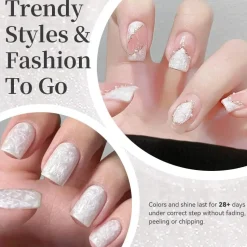 Clearance Pearl White Thread Gel Veganer Nagellack|5. Gellak