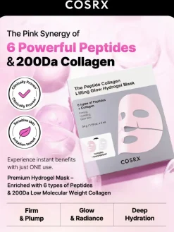 Outlet Peptide Collagen Glow Hydrogel Mask 3-Pack Hauptzutat|Gesichtsmasken