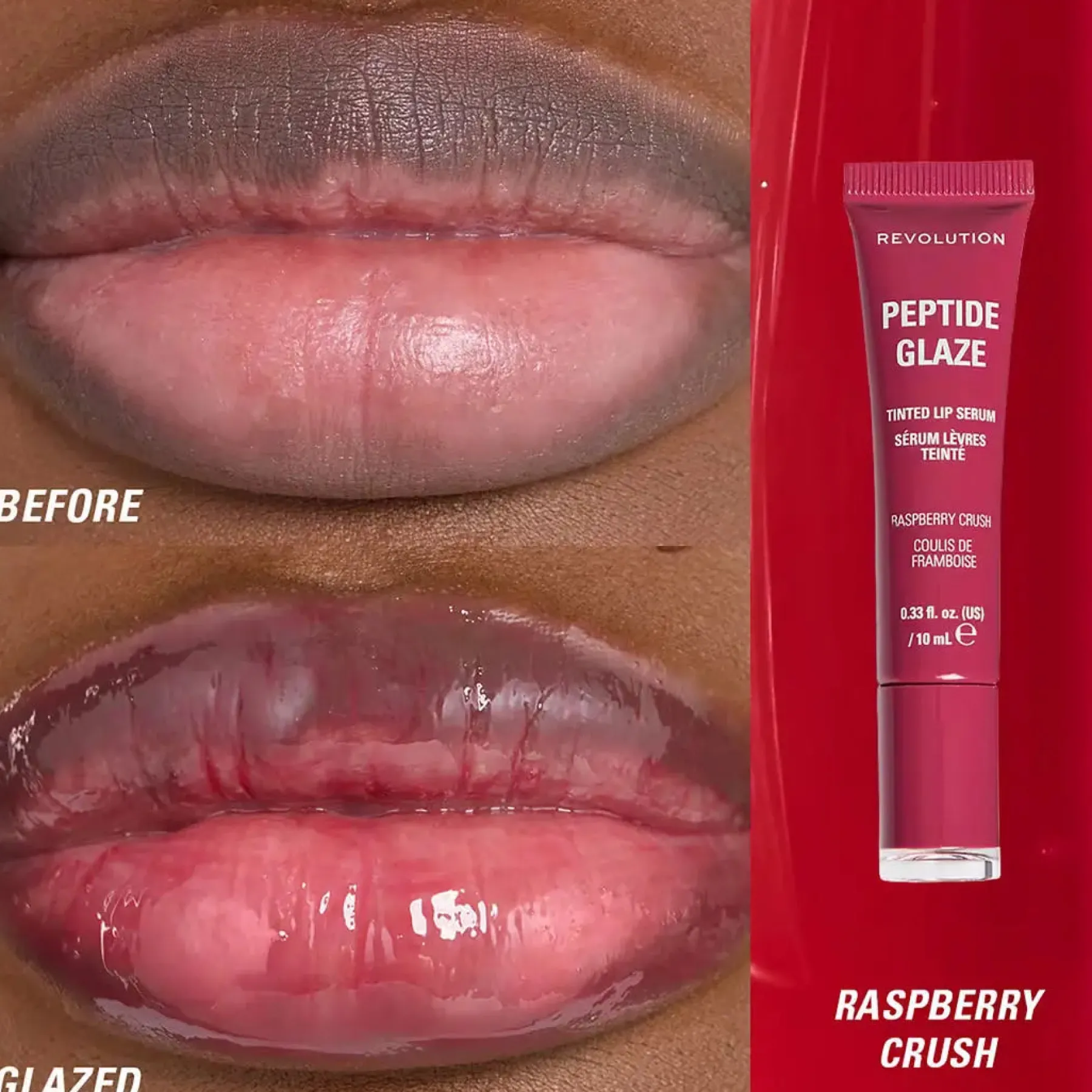 Best Peptide Glaze Tinted Lip Serum Raspberry Crush Vegan Pflege