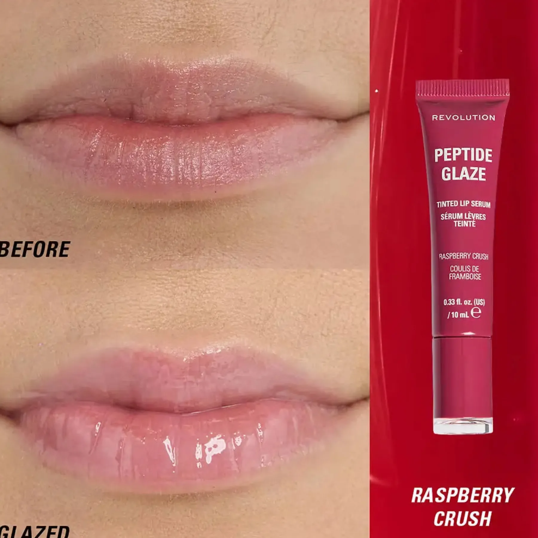 Best Peptide Glaze Tinted Lip Serum Raspberry Crush Vegan Pflege