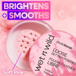 New Photo Focus Loose Setting Powder Soft Pink Make-Up Puder