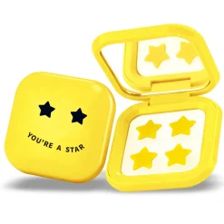 Pimple Star Patches & Mirror Case Yellow Vegan Pflege|Hautprobleme