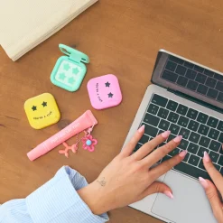 Pimple Star Patches & Mirror Case Yellow Vegan Pflege|Hautprobleme