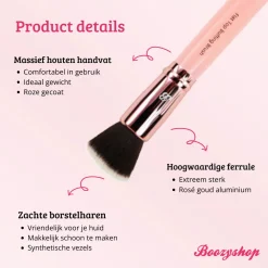Clearance Pink & Rose Gold Flat Top Buffing Brush Foundation|Tön Mehr