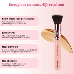 Clearance Pink & Rose Gold Flat Top Buffing Brush Foundation|Tön Mehr