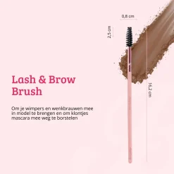 Hot Pink & Rose Gold Lash & Brow Brush Tön Mehr