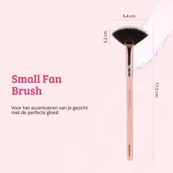 Pink & Rose Gold Small Fan Brush Tön Mehr|Highlighter