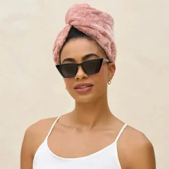 New Plush Microfiber Hair Towel Turban Terracotta Haarhandtücher