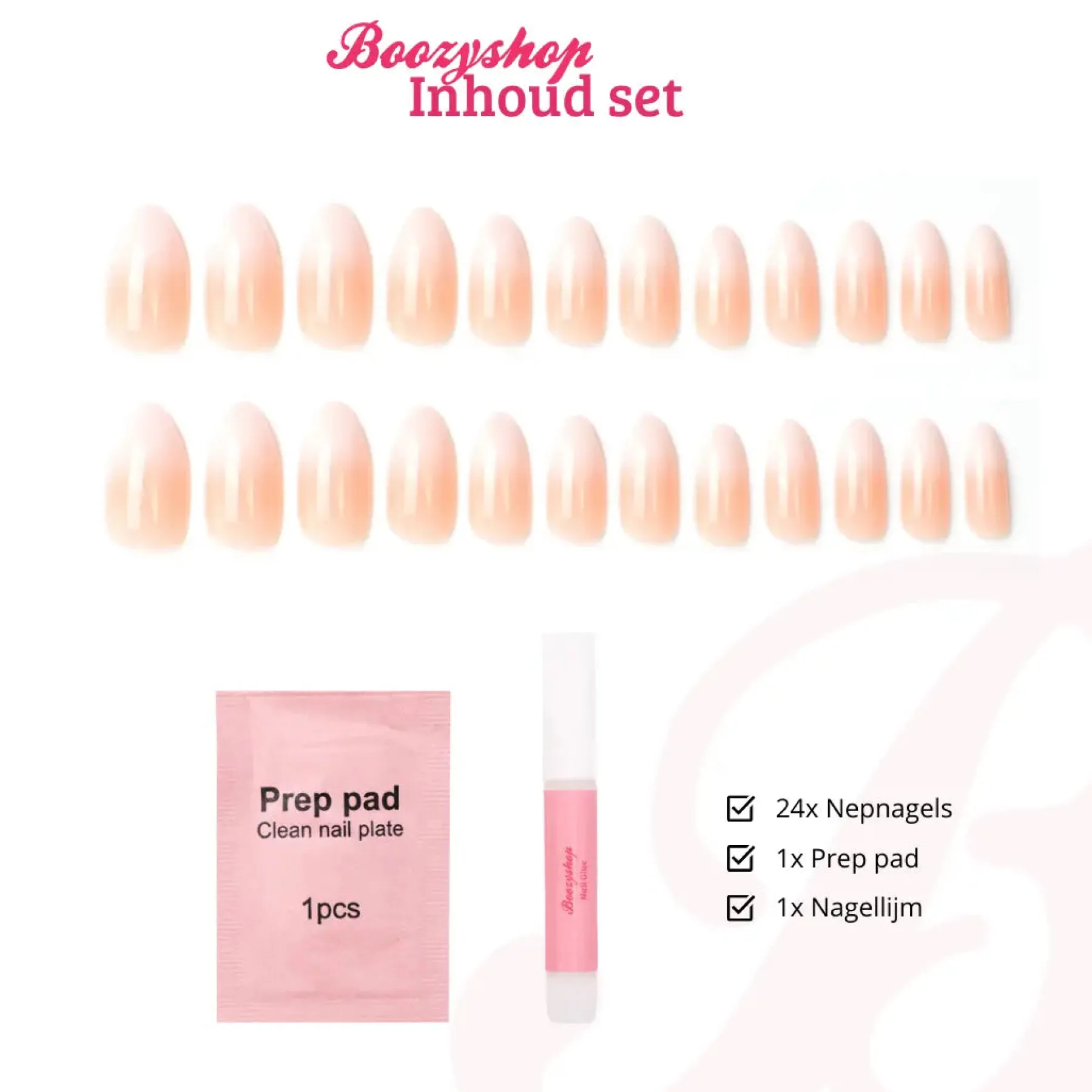 Clearance Press On French Nails Ombre Nude Künstliche Nägel