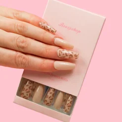 Hot Press On French Nails Panther Künstliche Nägel