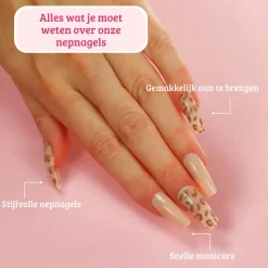 Hot Press On French Nails Panther Künstliche Nägel