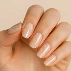 Online Press On French Nails Waves Künstliche Nägel