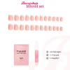 New Press On French Nails White / Pink Künstliche Nägel|Wedding Makeup
