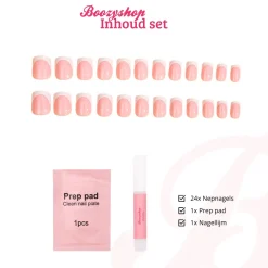New Press On French Nails White / Pink Künstliche Nägel|Wedding Makeup
