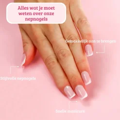New Press On French Nails White / Pink Künstliche Nägel|Wedding Makeup