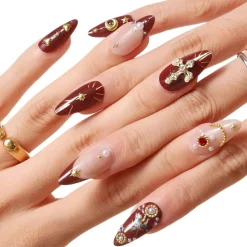 Best Press-On Nails Burgundy Cherub Künstliche Nägel
