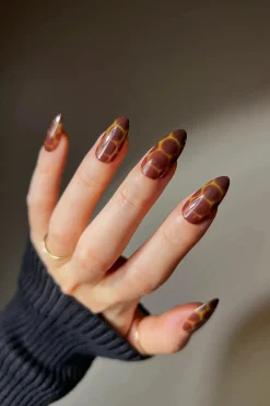 Discount Press-On Nails Cocoa Nouveau Künstliche Nägel