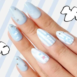 Discount Press-On Nails Stripes N Snoopy Künstliche Nägel