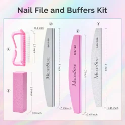 Clearance Professional Nail Files & Buffers 100/180 Grit 16Pcs 1. Nagels Voorbereiden|1. Nagels Voorbereiden
