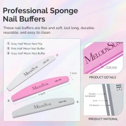 Clearance Professional Nail Files & Buffers 100/180 Grit 16Pcs 1. Nagels Voorbereiden|1. Nagels Voorbereiden