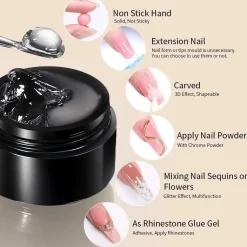 Clearance Pure Color & Glitter Non Stick Hand Extension Gel NEG01 4. Builder Gels|Veganer Nagellack