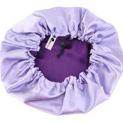 Sale Purple Satin Hair Bonnet Reversable Hair Growth