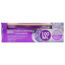 Sale Purple Whitening Toothpaste 100ml + Free Toothbrush Zahnaufhellung|Zahnpasta