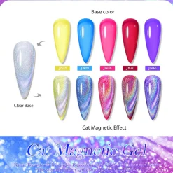 New Rainbow Holographic Cat Magnetic Gel MY110 Veganer Nagellack|Cat Eye Gellack