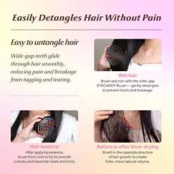 Discount Rainbow Volume S Paddle Brush Black Hair Growth|Korean Haarpflege