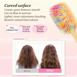 Best Rainbow Volume S Paddle Brush Neo Pink Hair Growth|Korean Haarpflege
