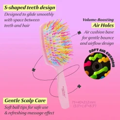 Best Rainbow Volume S Paddle Brush Neo Pink Hair Growth|Korean Haarpflege