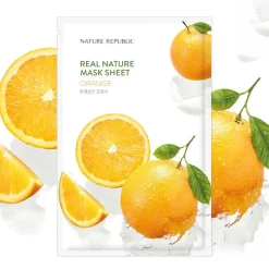 Hot Real Nature Mask Sheet Orange Alle Korean Skincare|Gesichtsmasken